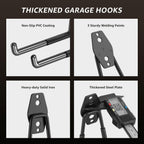 30 Pack Utility Steel Heavy Duty Wall Mount Garage Hooks,with Anti-Slip Coating,for Hanging Bikes,Ladder,Ropes,Bulk Items,Power,Yard and Garden Tools