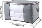 Comforter Storage Bags Boxes with Lid, Large Capacity Solution Organizer, Closet Organizers and Storage Containers Bins for Clothes, Duvets, Blankets, Pillow, Quilt, Bedding, Toys