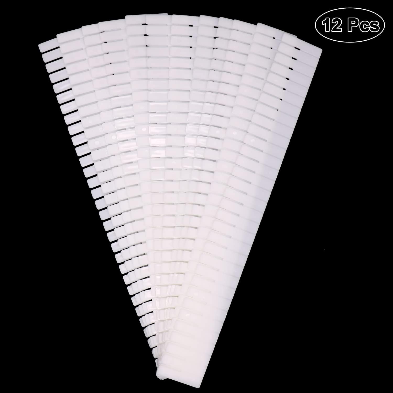 12Pcs Adjustable Drawer Dividers 0.1Inch Thickness DIY Grid Dividers 40x5cm Plastic Organizer Separator for Socks Underwear Makeup Cosmetic Clothes