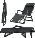 Oversized Gravity Chair, XL Lounge Chairs for Outside, Folding Reclining Camping Chair for Deck, Yard, Porch,