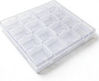 85 Pack Rectangular Mixed Sizes Clear Plastic Storage Containers | Hinged Lid, For Beads and Small Craft Items, 5 Outer + 80 Inner Boxes