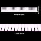 12Pcs Adjustable Drawer Dividers 0.1Inch Thickness DIY Grid Dividers 40x5cm Plastic Organizer Separator for Socks Underwear Makeup Cosmetic Clothes