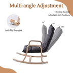 Swegrow Kids' Recliners，Rocker and Stationary Options, Sensory Rocking Chair for Kids & Toddlers，Versatile Floor Chair with Soft Fabric and Stability for Playroom, Bedroom, or Nursery (Gray)