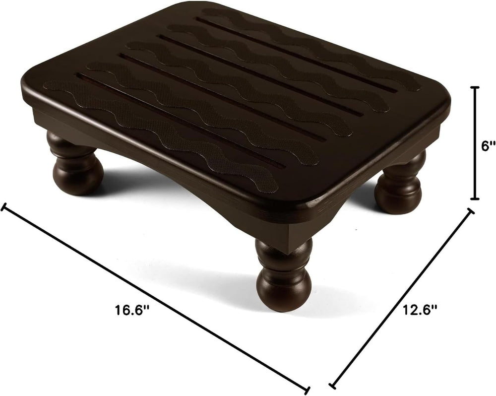 URFORESTIC Solid Wood Bed Step Stool Super Large/Bedside Steps for High Beds/...