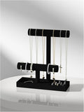 Bracelet and Necklace Holder,Velvet Jewelry Necklace Display Organizer Stand,bracelet Holder for Selling,Bracelet and Necklace Storage Tree (Style 2（Black）)