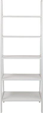 Casual Home 100% Solid Wood 5-Shelf Ladder Bookcase, Standard, 72"H, White