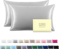 Silk Pillowcase for Hair and Skin,Soft,Breathable and Sliky 100% Queen Silk Pillow Case Set of 2,Both Sides Natural Mulberry Silk Pillowcases with Hidden Zipper(Queen Size 20"X 30",2pcs)