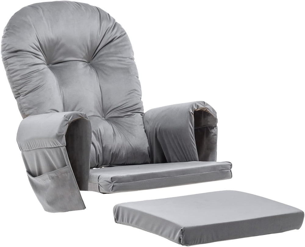 Paddie Glider Rocker Replacement Cushions Velvet with Storage, Rocking Chair ...