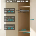 Sliding Tie Racks, 18 Tie Hanger Pull Out Belt Rack 16.5'' Aluminum Alloy Extendable Wardrobe Closet Organizer with 18 Hooks for Belts, Ties, and Scarves, 16.5'' x 3.15''(Sprayed Grey)