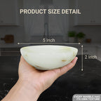 Marble Ring Jewelry Dish Tray - 5" Inch Trinket Dish for Rings Earrings Necklace, Keys, Watches, Vanity Organizer, Small Essentials Organizers, Onyx White