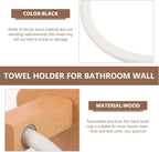 Wooden Hand Towel Ring Holder Space-Saving Bathroom and Kitchen Towel Organizer Lightweight Wooden Rack Drill-Free Wall Mount Design