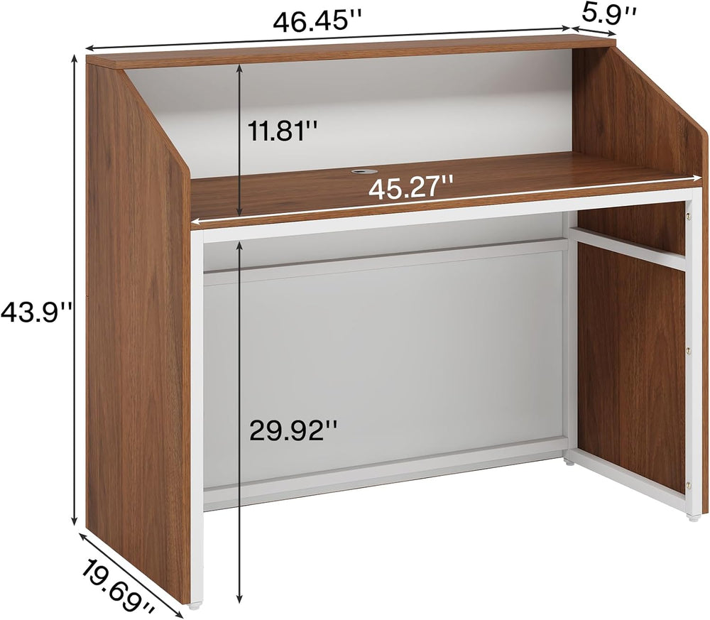 Tribesigns Reception Desk with Counter, Modern Front Desk Reception Room Tabl...