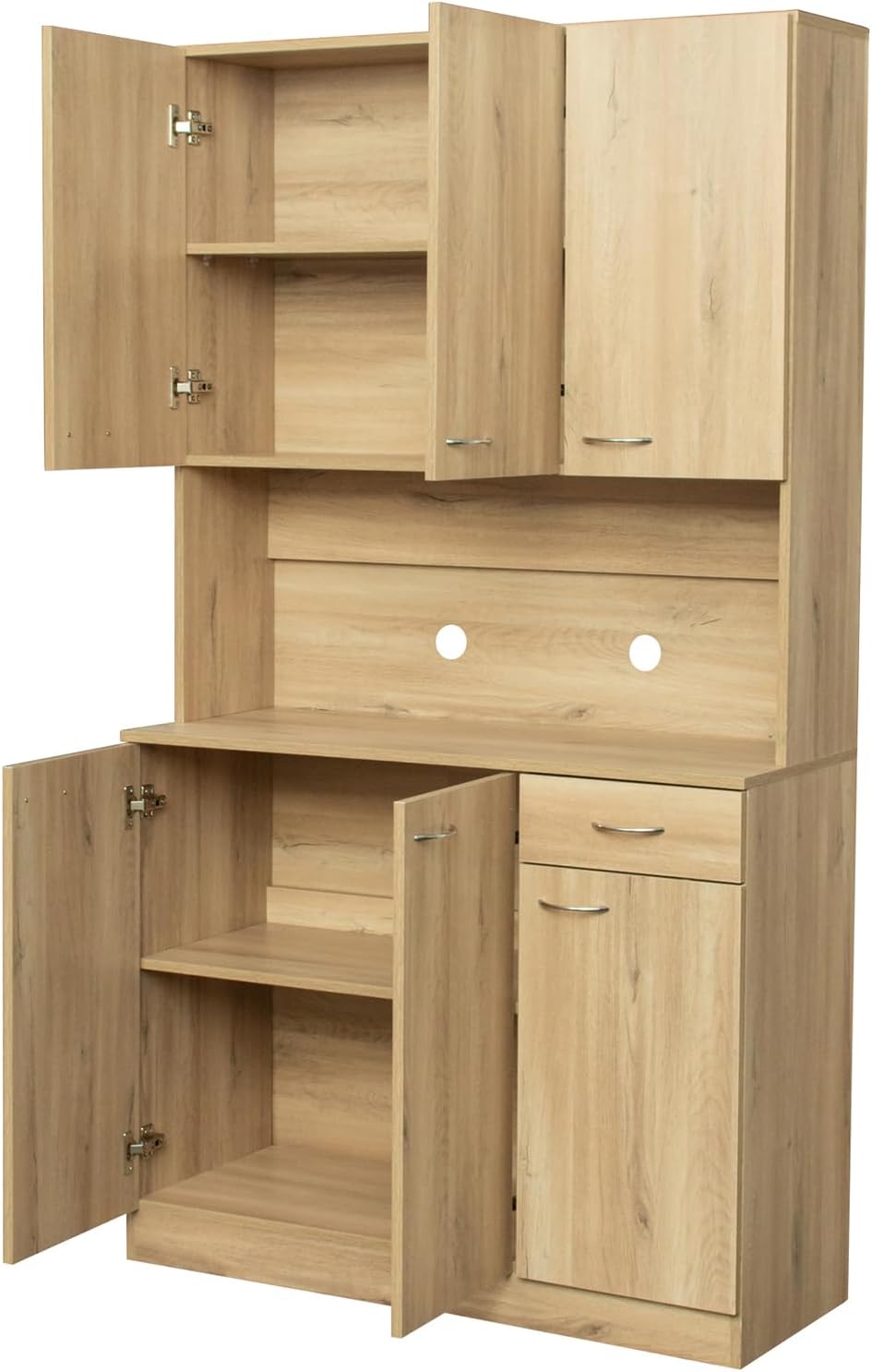 39.37" W Kitchen Pantry Cabinet, Freestanding Farmhouse Storage Cabinet ...
