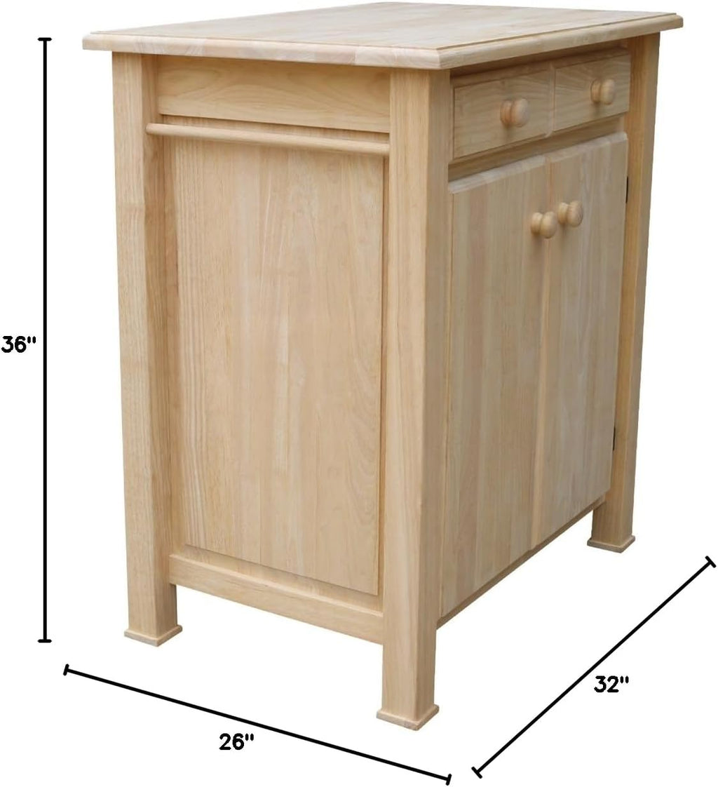 International Concepts Unfinished Kitchen Work Center