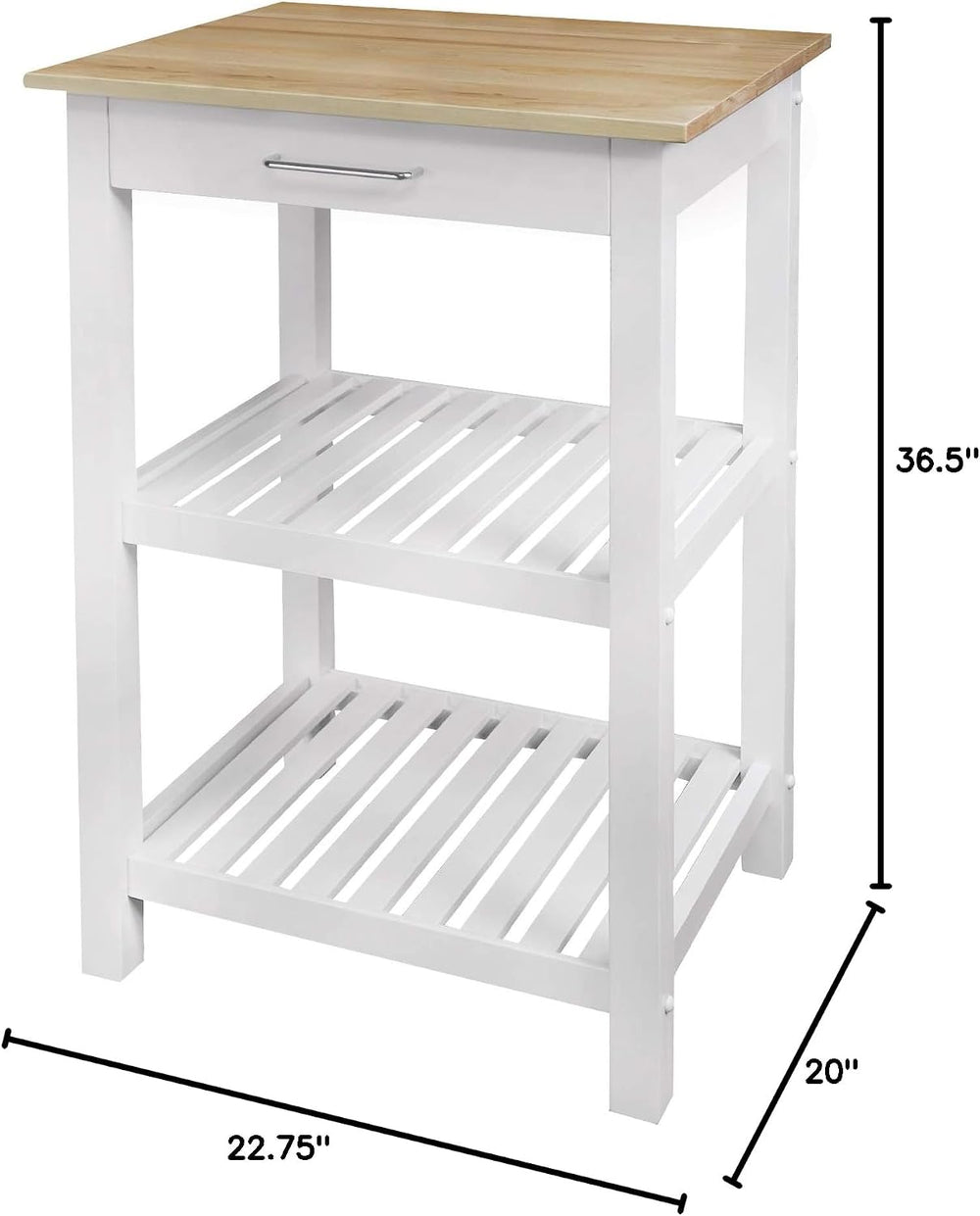 Casual Home Sunrise (Small) with Solid Harvest Hardwood Top Kitchen Island, 2...