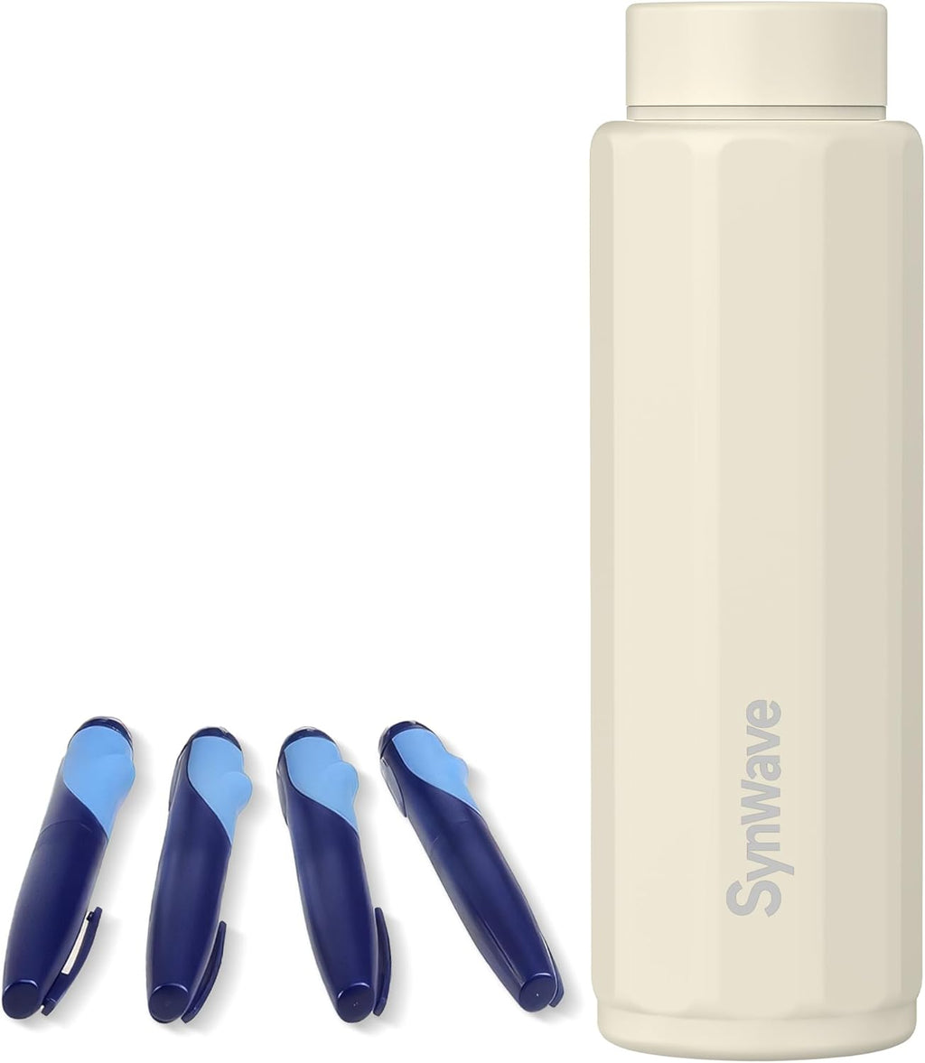 Synwave Insulin Cooler Travel Case for 3–4 Pens,Medication Cooler for Travel with Anti-Bulging Gel Ice Pack,TSA Approved,Non-Charging Cooling