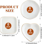 Shappy 12 Pcs Ceramic Jewelry Tray 4.5 in Ring Dish Bulk Decorative Trinket Dish for Bridal Shower Weddings Birthdays Gifts