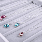 Oirlv Velvet Stackable Jewelry Tray Necklace Pendant Organizer Display Showcase Jewelry Storage trays