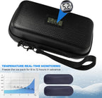 Insulin Cooler Travel Case Diabetic Medication Insulated Cooling Organizer with Temperature Display Insulin Pen Cooler Portable Refrigerated Medicine Bag with 2 Ice Pack