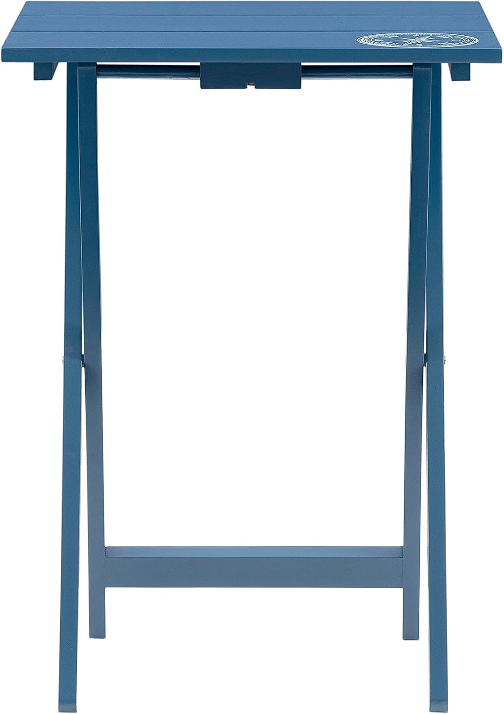 Linon SAMM Navy Trey Table Set with Compass Accent Includes Four Trey Tables ...