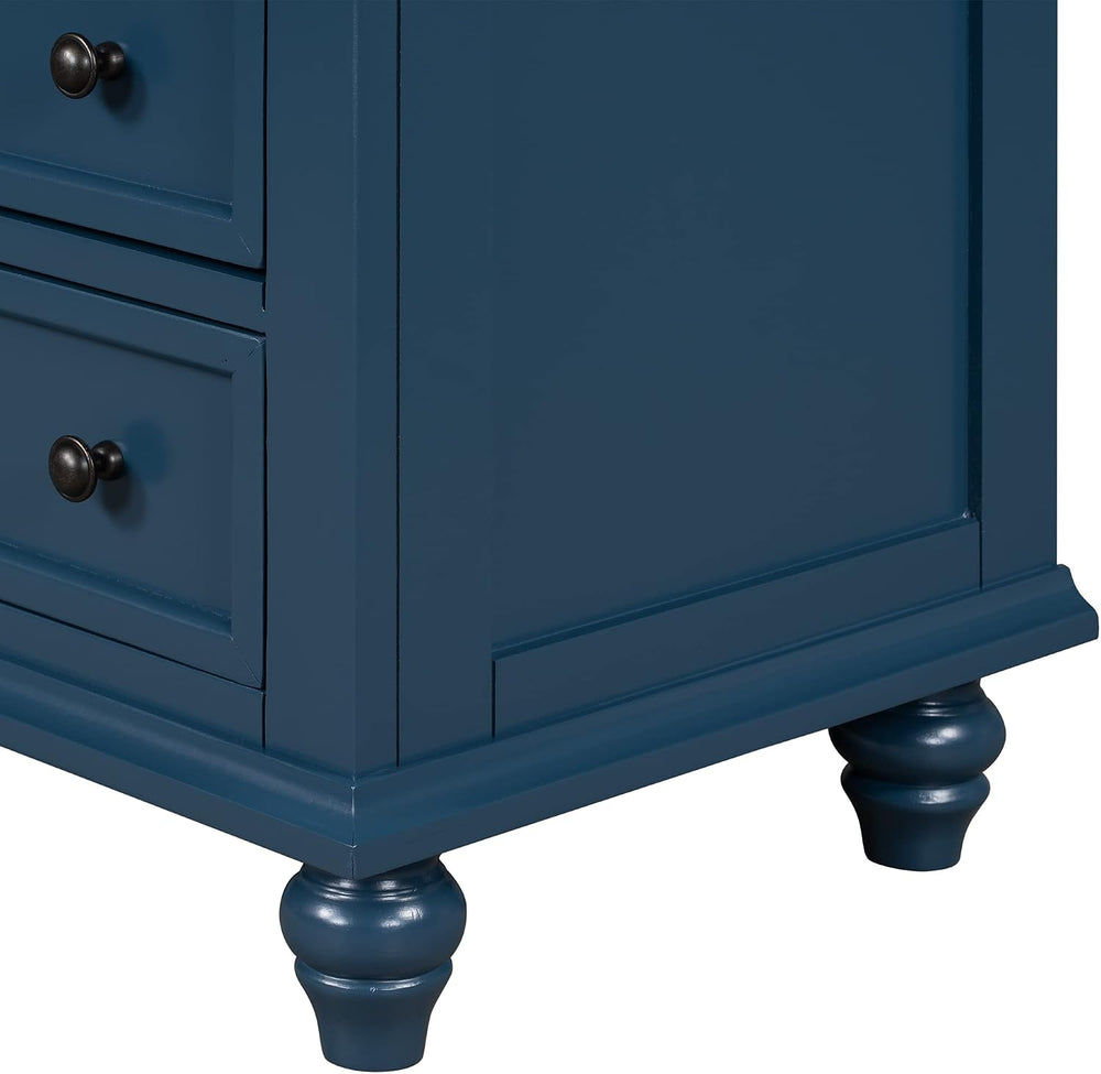 Accent 28" Tall Side Table Nightstand with Storage 3 Drawers, Modern Bed...