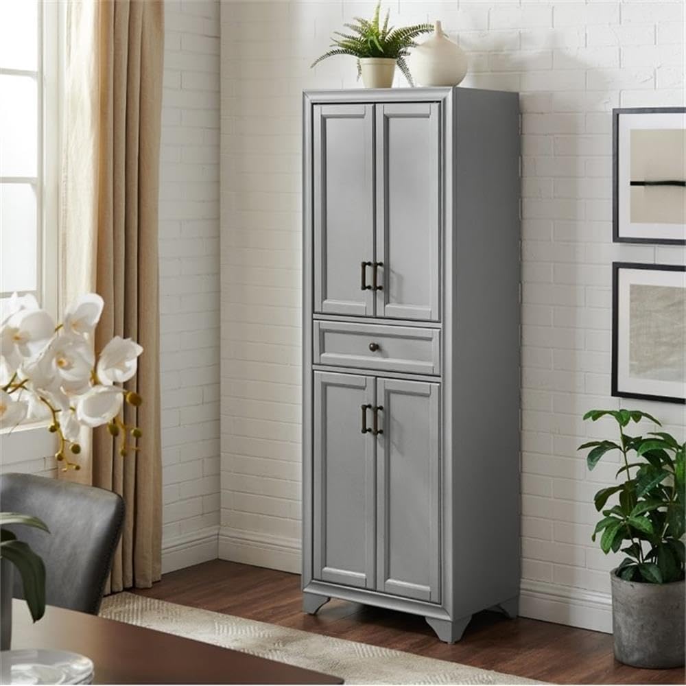 MAKLAINE Traditional Wood 4 Door Pantry, 67.75" H x 23.75" W x 15&q...