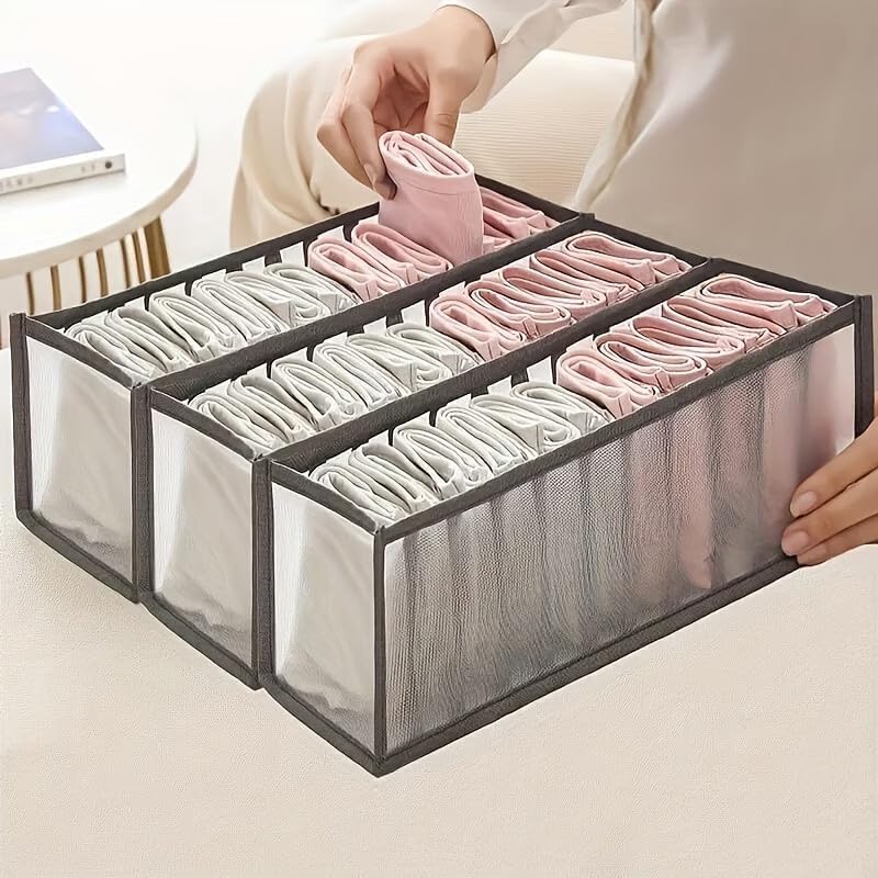 Space Saving Mesh Socks Underwear Belt Organizer, Nylon Drawer Dividers for Closet Storage and Dresser Organization(1pc)