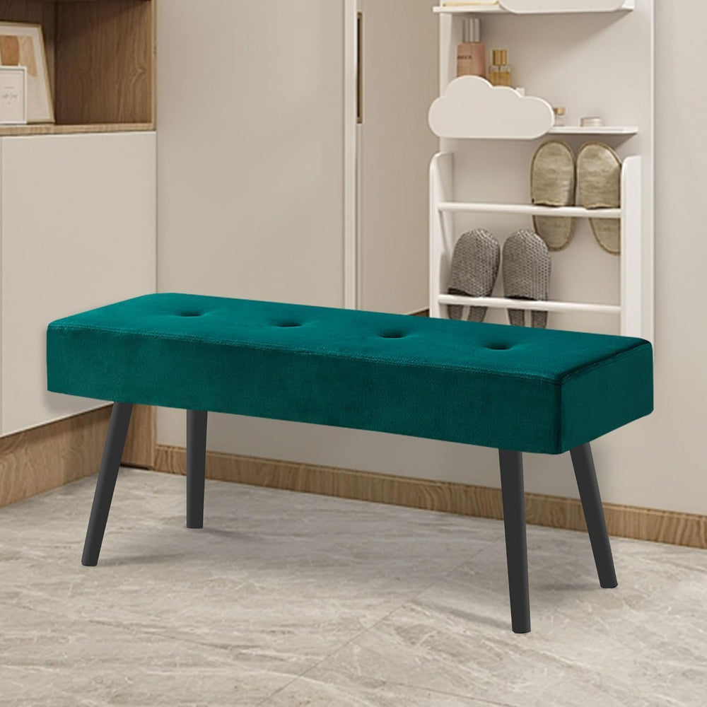Entryway Bench - 40" Bench for Bedroom, Modern Ottoman End of Bed, Uphol...