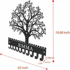 Jewelry Organizer Earring Holder Tree of Life Wall Mounted or Hanging Necklace and Bracelet Holder Metal Jewelry Display with Hooks for Studs Mother’s Day Gift for Women Mom Wife Daughter (Style2)