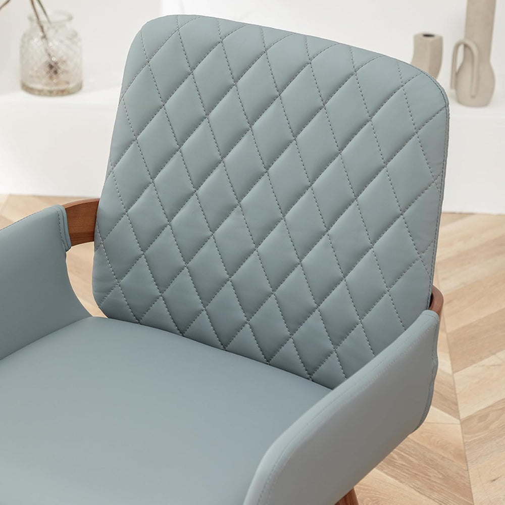 LUNLING Mid Century Modern Faux Leather Dining Room Chairs Set of 4,Upholster...
