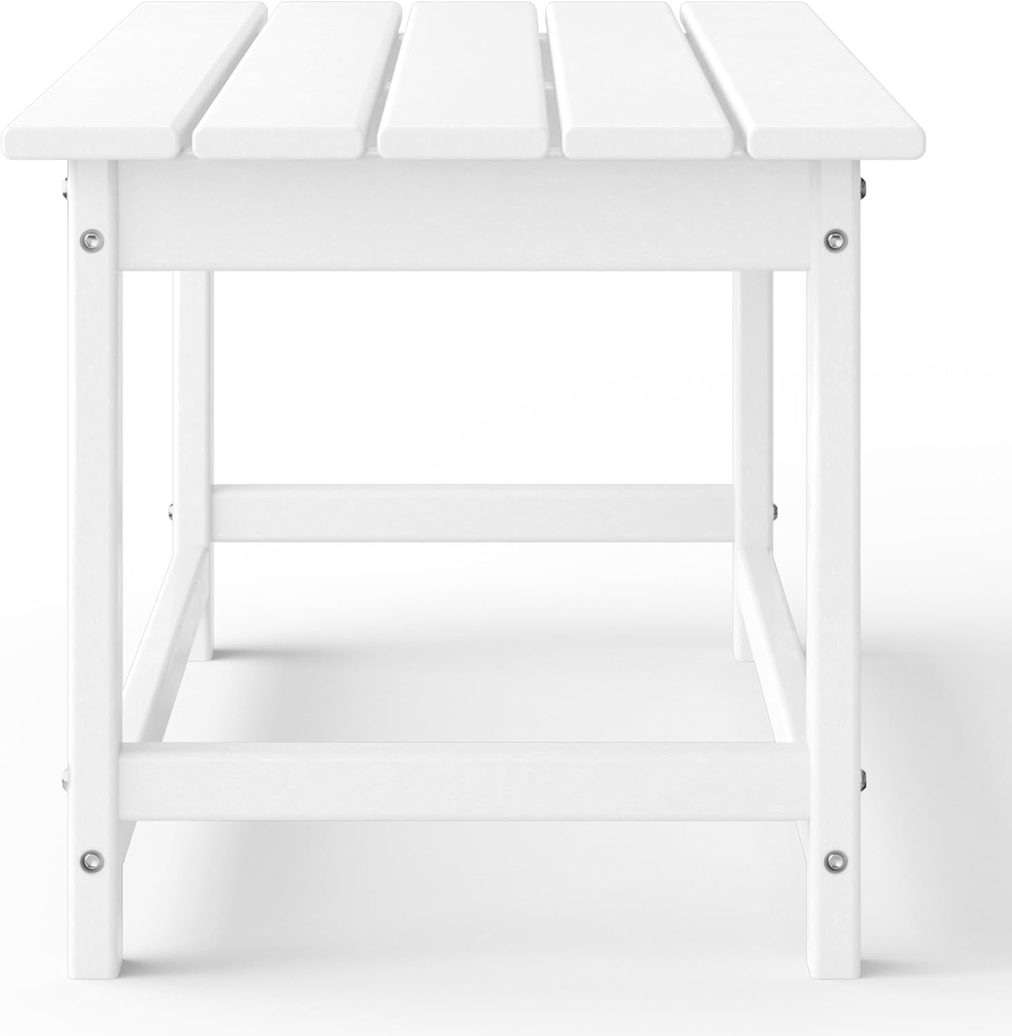 WestinTrends Malibu Outdoor Coffee Table, 35" x 17.5" All Weather Poly Lumber Patio Adirondack Coffee Table for Garden Lawn Porch Balcony, White