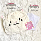 Furry Bean Bag Cover, Faux Fur Bean Bag Chair Cover for Kids, Teens and Adults 32x32x18in (Fluffy Bunny)