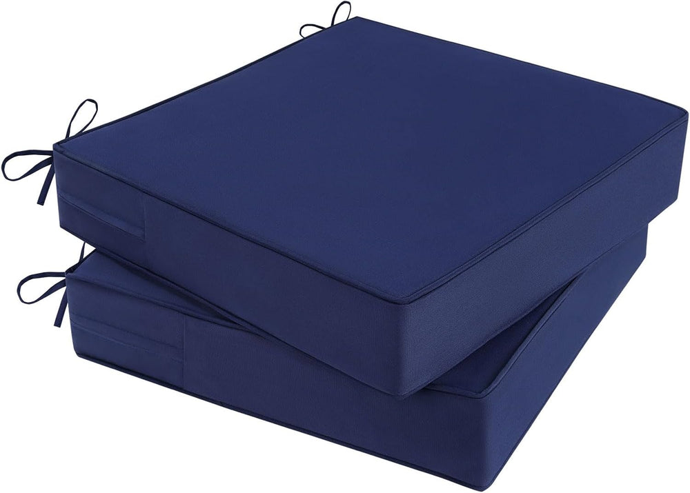 Outdoor Chair Cushions 22x22x4 Inch, Waterproof Blue Patio Furniture Cushions...