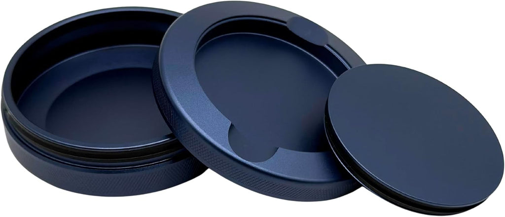 2.0 - Metal Container for Zyns, Velos, Alps & Other Pouches | Extra Pouch Capacity & Catch Lid for Used Ones, Easy-Open & Durable Pouch Can for Zyn Users