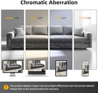 KEIKI 102.4" Sectional Couches, Modern Comfy Upholstered Sofa Cloud Couch, Deep Seat 4 Seat Sofa Set with Soft Pillows and Movable Ottoman for Living Room Bedroom,Apartment,Office, Grey
