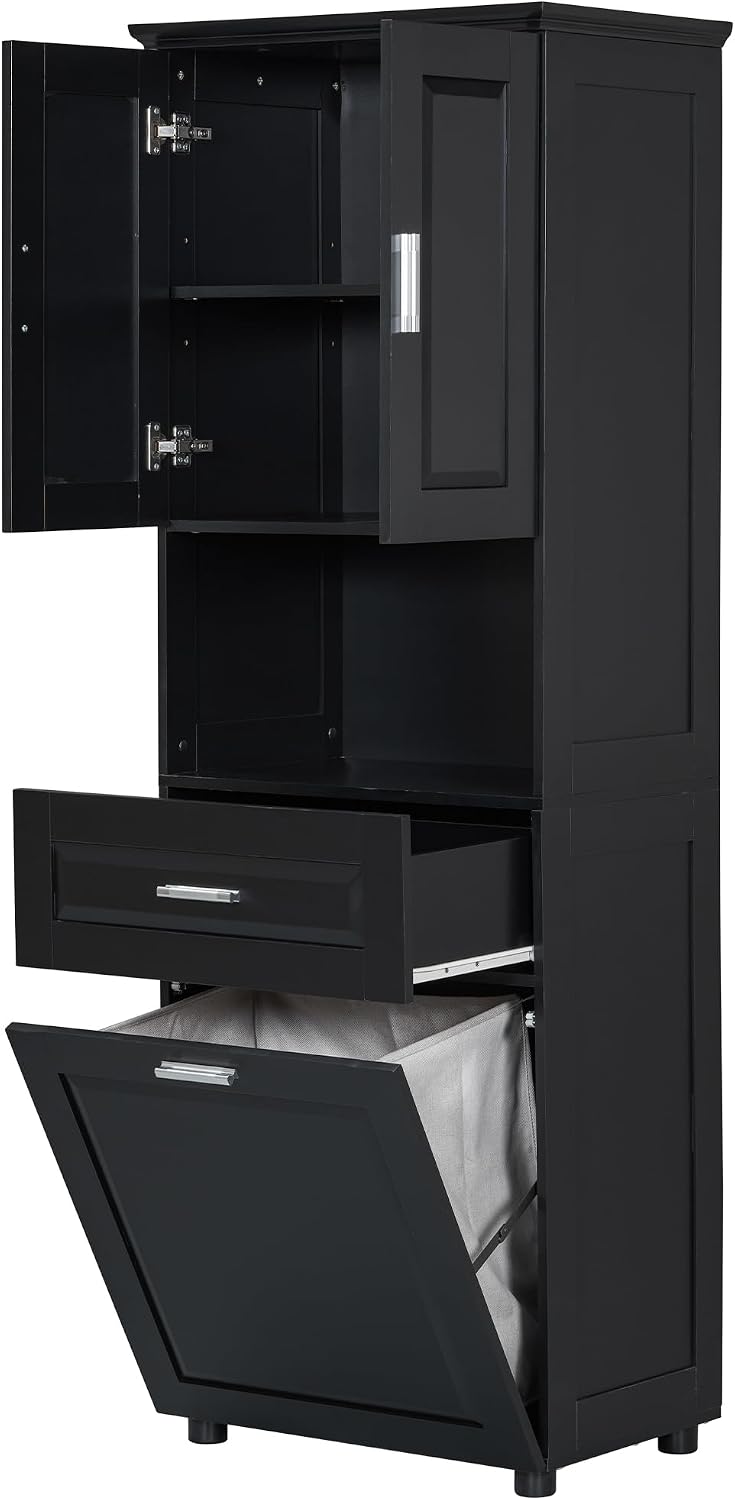 Merax 70" Tall Kitchen Pantry,Farmhouse Storage Cabinet with Adjustable ...