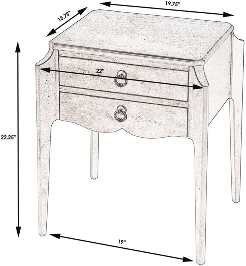 Beaumont Lane Modern Transitional Wood End Table, Olive Ash Brown Finish, 22 ...