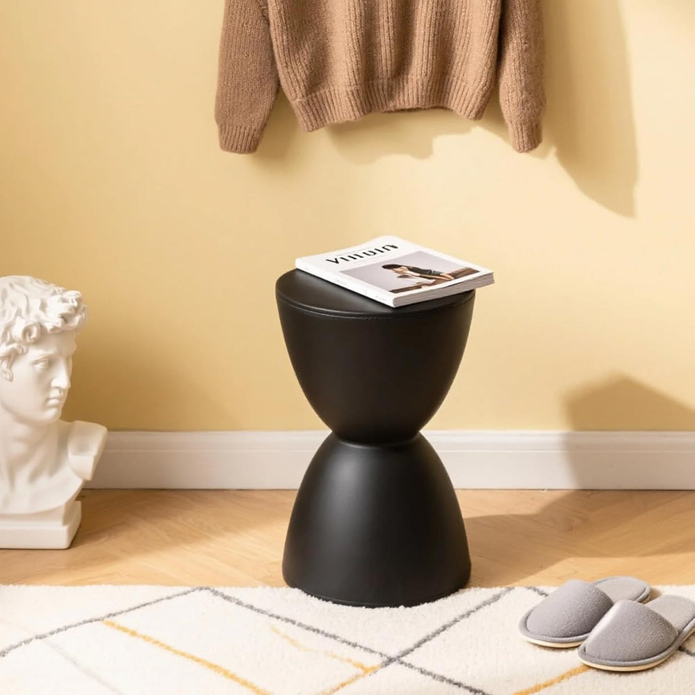 Hourglass Shaped Stool, Modern Side Table Round End Table Stool Attracting At...