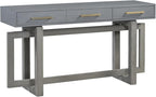 57” Entryway Console Sofa Table with Storage Drawers, Long Narrow Behind Couch Furniture for Living Room, Entrance, Hallway, Front Door, Antique Gray