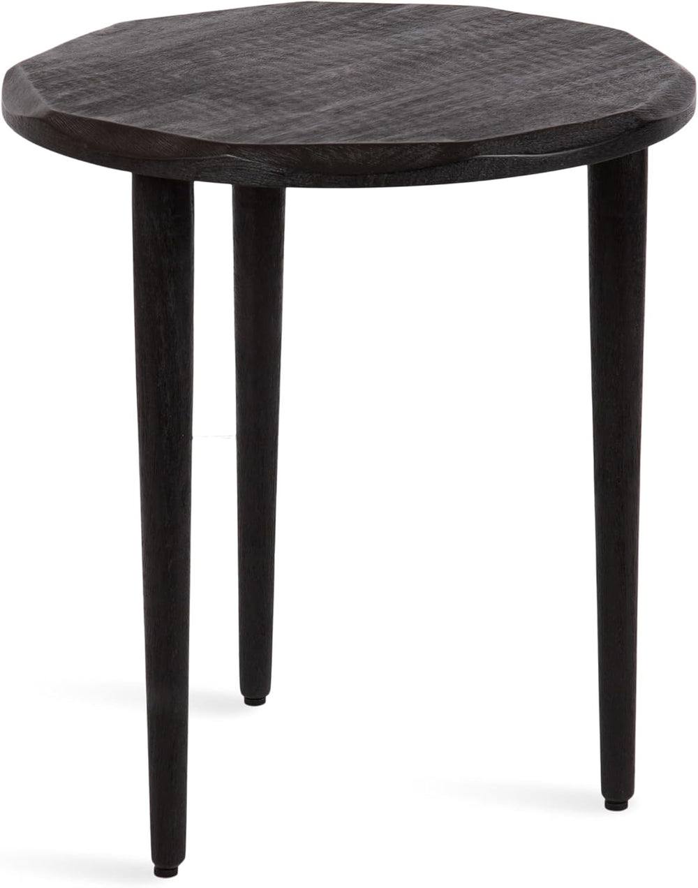 Kate and Laurel Tavares Modern Wooden Round Side Table, 18 x 18 x 20, Black, ...