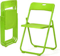 Karl home 4 PCS Plastic Folding Chair, Lightweight Foldable Chair, Green | 300LBS Capacity, Reinforced Metal Frame, for Events Office Wedding Party Picnic Kitchen Dining