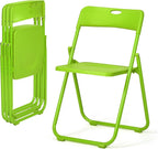 Karl home 4 PCS Plastic Folding Chair, Lightweight Foldable Chair, Green | 300LBS Capacity, Reinforced Metal Frame, for Events Office Wedding Party Picnic Kitchen Dining