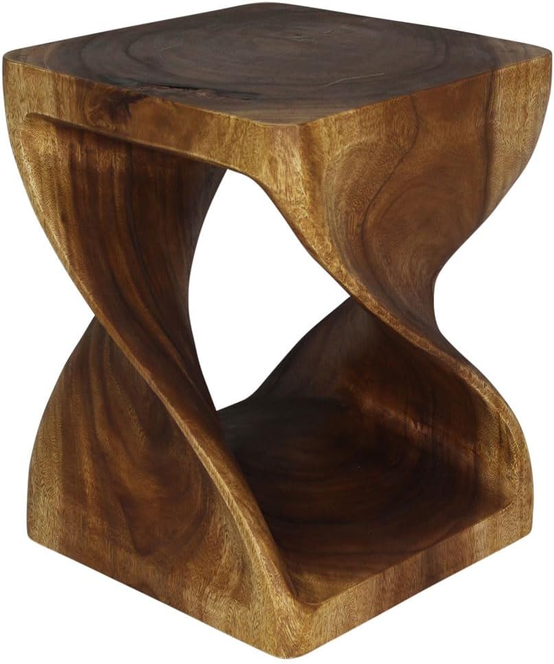 Haussmann Original Twist Side Table, Walnut, 18x18x23 in