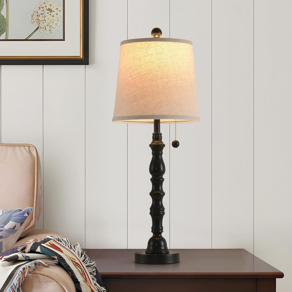 Lamps Set of 2 Modern Farmhouse Table Lamp Bedside Reading Lamps Living Room ...
