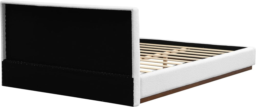 Christopher Knight Home Bettine Modern Boucle Queen Size Bed Frame with Headb...
