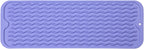 Silicone Dish Drying Mat for Multiple Usage,Easy clean,Eco-friendly,Heat-resistant Silicone Mat for Kitchen Counter,Sink,Bar,Bottle,or Cup Light Purple M 17 inches x 6 inches
