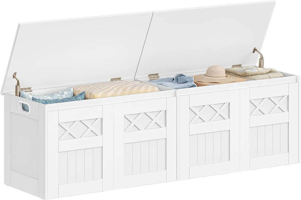 Hzuaneri 59" Modern Farmhouse Storage Chest and Bench | 70 Gal | 330lb S...
