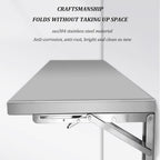 Stainless Steel Folding Wall Shelf,Stainless Steel Wall Mount Folding Table, Wall-Mounted Folding Table,for Laundry Room,Kitchen, Restaurant,Folding Design,Space Saving. (Size : L60*W30cm)
