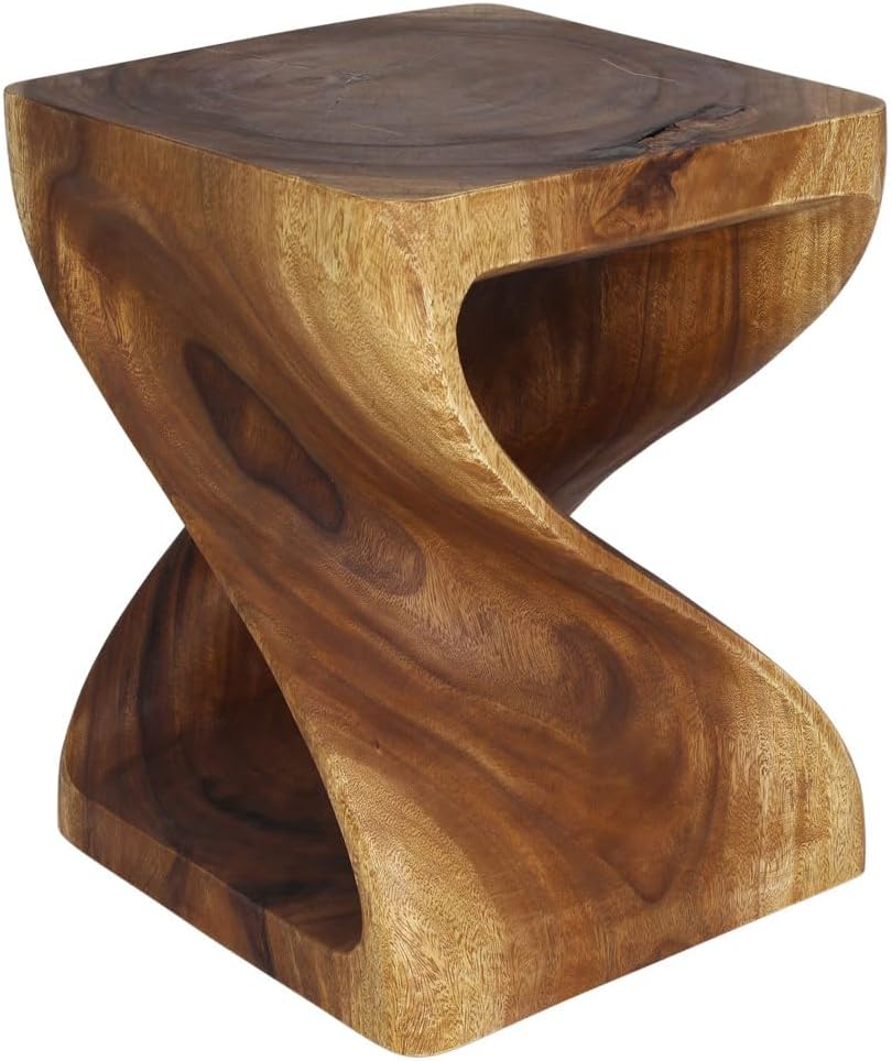 Haussmann Original Twist Side Table, Walnut, 18x18x23 in