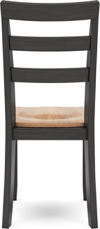 Signature Design by Ashley Gesthaven Solid Wood Frame Dining Chair, Set of 2, Natural/Brown